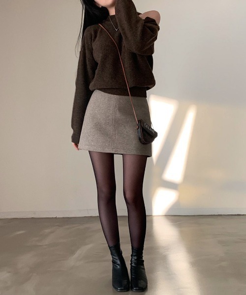 FREE STYLISTS(フリー スタイリスト)の「YUGA_YGMC Open Arms Knit Top(ニット/セーター・レディース・ホワイト/ブラウン・FREE)」の10枚目の写真