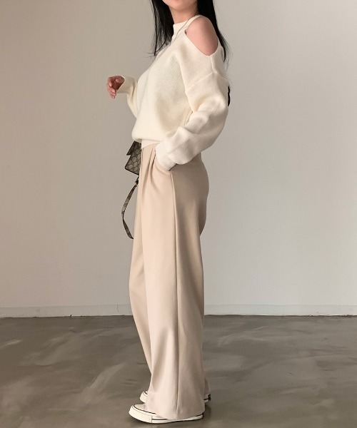 FREE STYLISTS(フリー スタイリスト)の「YUGA_YGMC Open Arms Knit Top(ニット/セーター・レディース・ホワイト/ブラウン・FREE)」の11枚目の写真