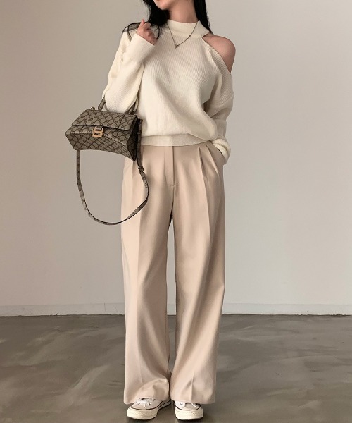 FREE STYLISTS(フリー スタイリスト)の「YUGA_YGMC Open Arms Knit Top(ニット/セーター・レディース・ホワイト/ブラウン・FREE)」の20枚目の写真
