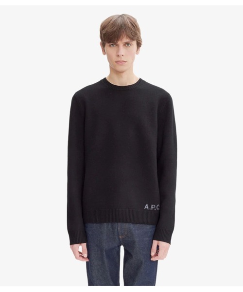 A.P.C.（アーペーセー）の「PULL EDWARD（ニット/セーター・メンズ・ブラウン系その他/ブラック/レッド・M/S/L）」の4枚目の写真