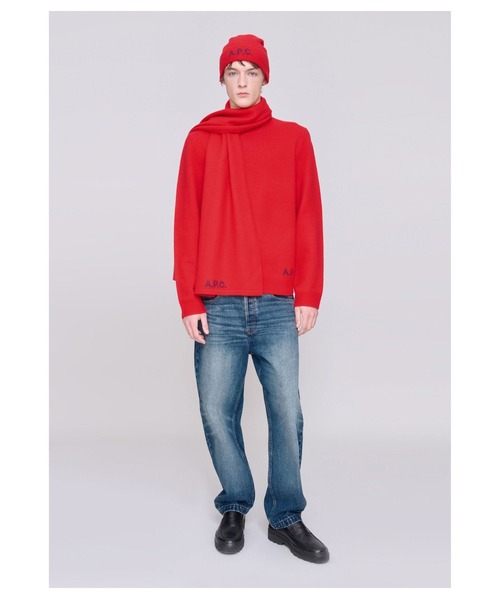 A.P.C.（アーペーセー）の「PULL EDWARD（ニット/セーター・メンズ・ブラウン系その他/ブラック/レッド・M/S/L）」の10枚目の写真