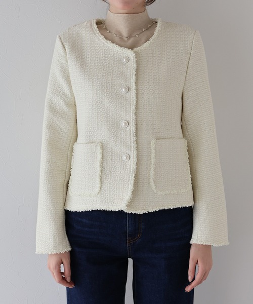 パールボタンツイードジャケット パールボタンツイードジャケット | ブルーイースト(BLUEEAST) | マルイ