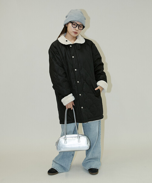 PUBLUX(パブリュクス)の「TAION/タイオン MILITARY REVERSIBLE N-1 JK 限定展開/ミリタリー リバーシブル N-1 ジャケット(ダウンジャケット/コート・レディース・ブラック/オリーブ・X-LARGE/MEDIUM/LARGE)」の17枚目の写真