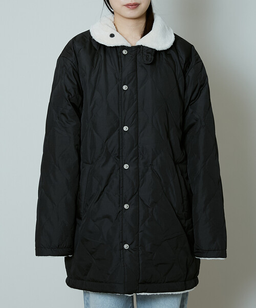 PUBLUX(パブリュクス)の「TAION/タイオン MILITARY REVERSIBLE N-1 JK 限定展開/ミリタリー リバーシブル N-1 ジャケット(ダウンジャケット/コート・レディース・ブラック/オリーブ・X-LARGE/MEDIUM/LARGE)」の10枚目の写真