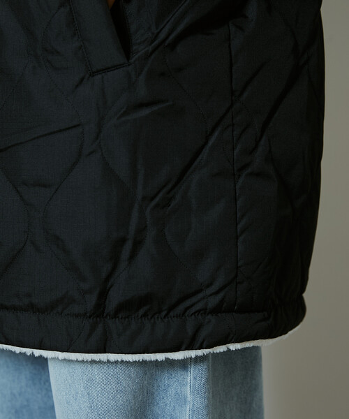 PUBLUX(パブリュクス)の「TAION/タイオン MILITARY REVERSIBLE N-1 JK 限定展開/ミリタリー リバーシブル N-1 ジャケット(ダウンジャケット/コート・レディース・ブラック/オリーブ・X-LARGE/MEDIUM/LARGE)」の5枚目の写真