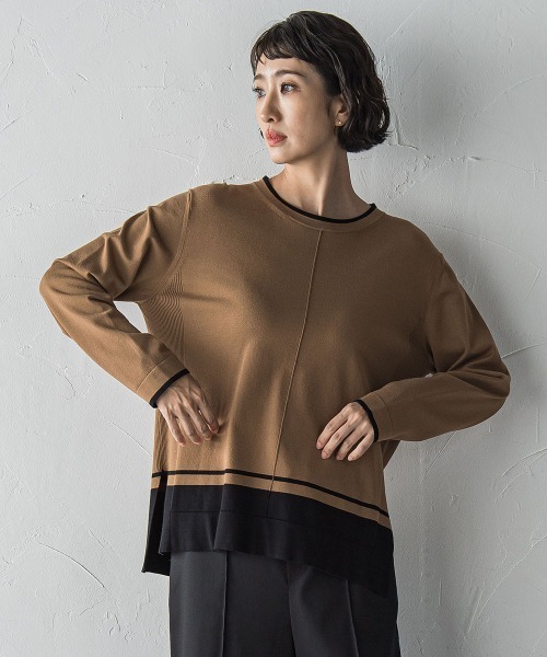 セール】配色ニット≪手洗い可能≫（ニット/セーター）｜la.f…（ラエフ