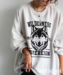 antiqua（アンティカ）の「アニマル カレッジロゴ 裏毛トレーナー（スウェット・メンズ）」