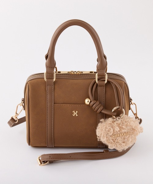 ハートチャーム付きミニボストンバッグ（ボストンバッグ）｜one after