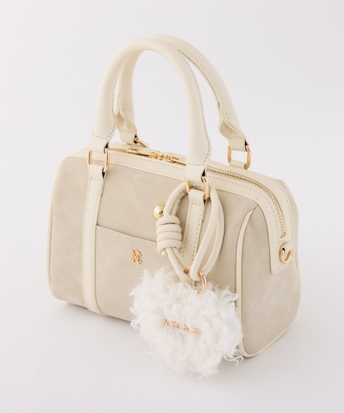 one after another NICE CLAUP（ワンアフターアナザーナイスクラップ）の「ハートチャーム付きミニボストンバッグ（ボストンバッグ・レディース・アイボリー/ブラウン系その他/キャメル・FREE）」の5枚目の写真