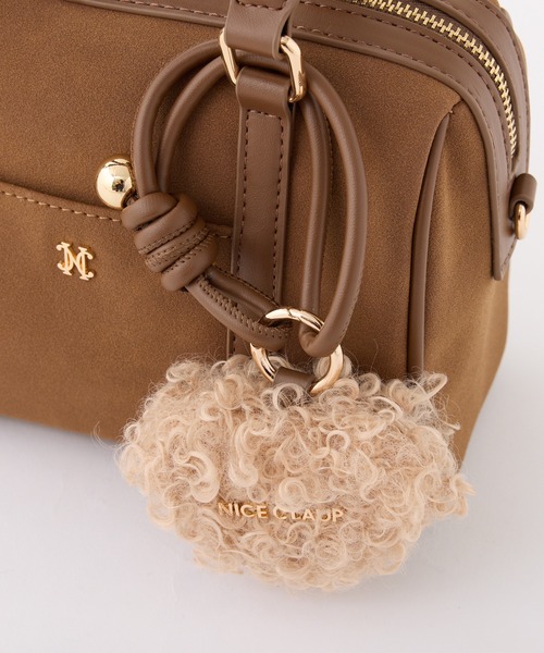 ハートチャーム付きミニボストンバッグ（ボストンバッグ）｜one after