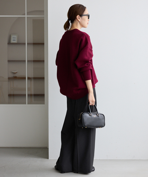 SLOBE IENA(スローブイエナ)の「《WEBのみ4サイズ展開/追加》TRワイドトラウザー(スラックス・レディース・ブラック/グレー/ブラウン・34/40/38/36)」の10枚目の写真