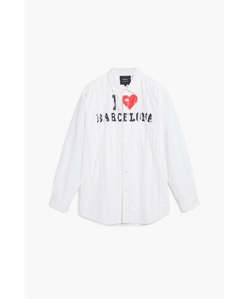 Desigual（デシグアル）の「【Desigual×BOTTER】プリントパネルオーバーサイズシャツ（シャツ/ブラウス・メンズ・ホワイト・S/L/M/XL）」の6枚目の写真