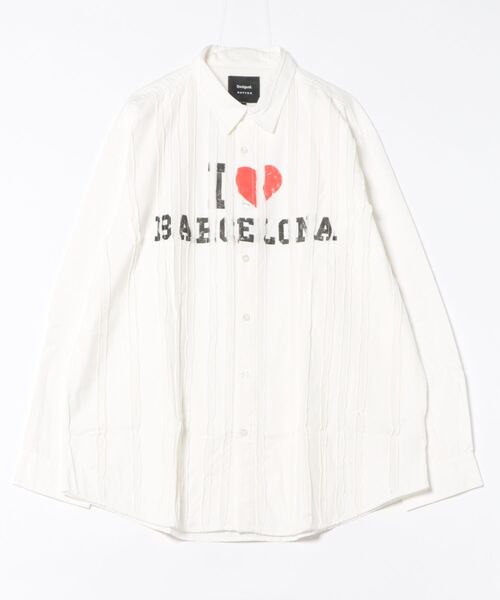 Desigual（デシグアル）の「【Desigual×BOTTER】プリントパネルオーバーサイズシャツ（シャツ/ブラウス・メンズ・ホワイト・S/L/M/XL）」の7枚目の写真