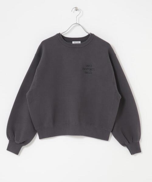 FORK&SPOON（フォークアンドスプーン）の「FORK&SPOON　エンブロイダリーロゴニットプルオーバー（ニット/セーター・レディース・グレー/ネイビー・1）」の9枚目の写真