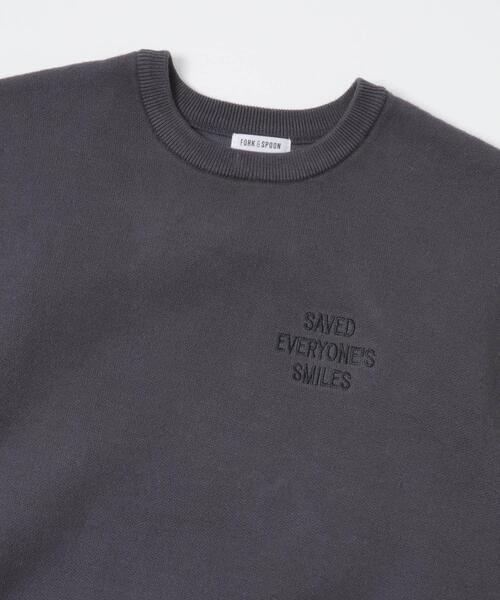 FORK&SPOON（フォークアンドスプーン）の「FORK&SPOON　エンブロイダリーロゴニットプルオーバー（ニット/セーター・レディース・グレー/ネイビー・1）」の10枚目の写真