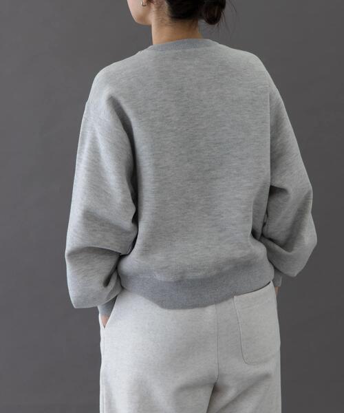 FORK&SPOON（フォークアンドスプーン）の「FORK&SPOON　エンブロイダリーロゴニットプルオーバー（ニット/セーター・レディース・グレー/ネイビー・1）」の13枚目の写真