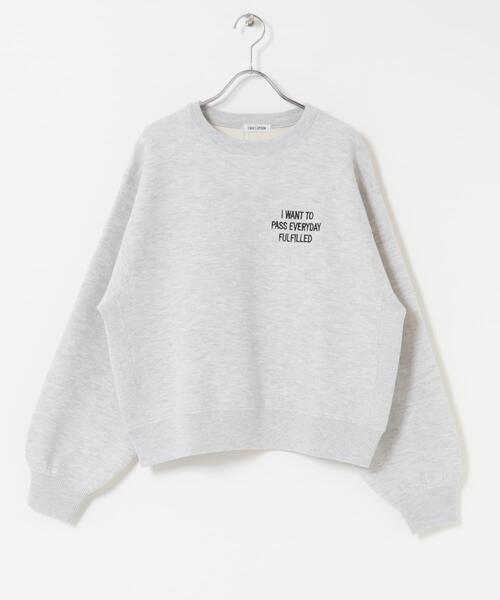 FORK&SPOON（フォークアンドスプーン）の「FORK&SPOON　エンブロイダリーロゴニットプルオーバー（ニット/セーター・レディース・グレー/ネイビー・1）」の15枚目の写真