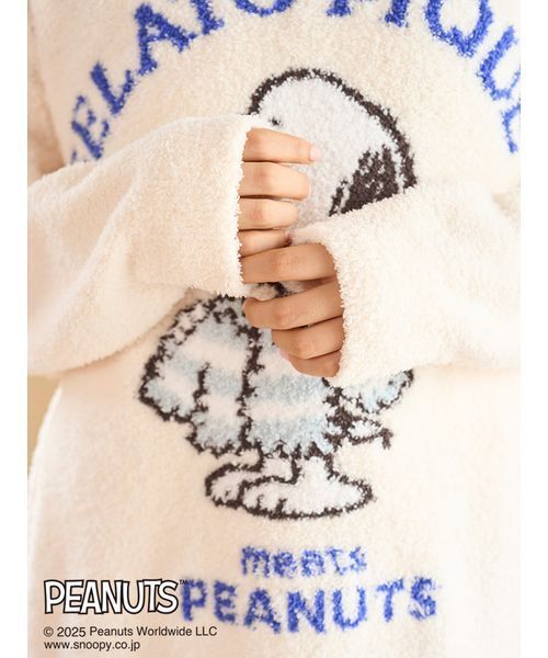 gelato pique(ジェラートピケ)の「【PEANUTS】【ONLINE限定】オリジナルアート ジャガードプルオーバー&ショートパンツセット(ルームウェア/パジャマ・レディース・ピンク/オフホワイト/ブルー・F)」の9枚目の写真