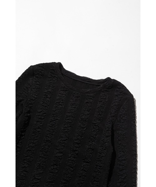 WCJ(ダブルシージェイ)の「ジャガードTOPS(Tシャツ/カットソー・レディース・ピンク/ライム/ブラック/ホワイト・FREE)」の14枚目の写真