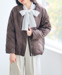 12Twelve Agenda | ストレッチタフタノーカラーダウンコート(ダウンジャケット/コート)