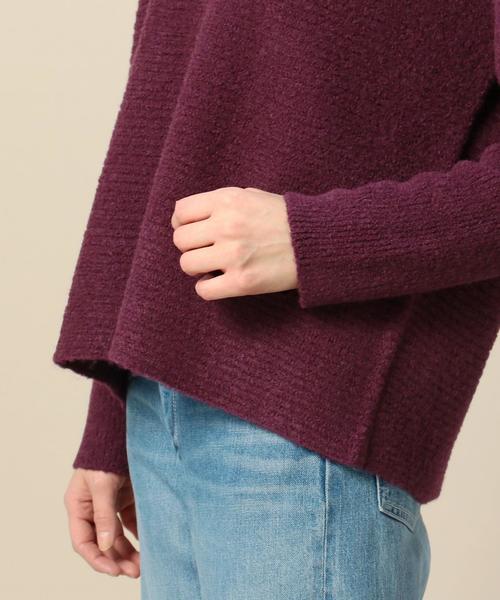 BEAUTY&YOUTH UNITED ARROWS（ビューティーアンドユースユナイテッドアローズ）の「BY ブークレVネックニット ◆（ニット/セーター・レディース・ブラウン/ワインレッド・フリー）」の8枚目の写真