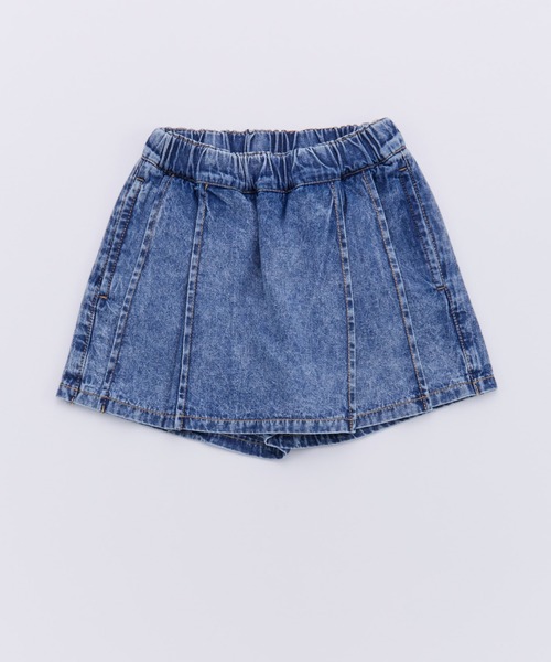 Ocean&Ground(オーシャン&グラウンド)の「デニムプリーツショートパンツ(デニムパンツ・キッズ・ケミカルウォッシュ/ブラック・120/110/100/90/140/130)」の11枚目の写真