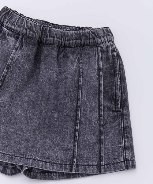 Ocean&Ground(オーシャン&グラウンド)の「デニムプリーツショートパンツ(デニムパンツ・キッズ・ケミカルウォッシュ/ブラック・120/110/100/90/140/130)」の18枚目の写真