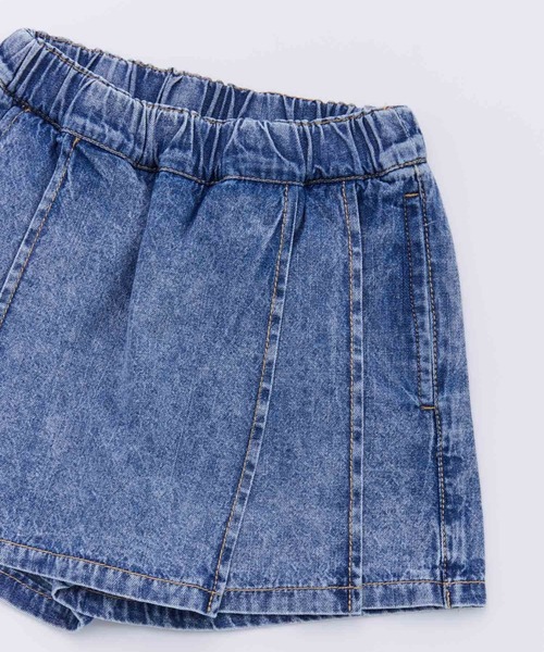 Ocean&Ground(オーシャン&グラウンド)の「デニムプリーツショートパンツ(デニムパンツ・キッズ・ケミカルウォッシュ/ブラック・120/110/100/90/140/130)」の19枚目の写真