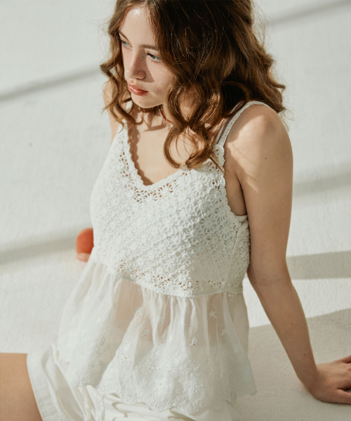 VIKINI VENDER(ビキニベンダー)の「マノンレースフリルクロシェトップ(シャツ/ブラウス・レディース・その他・ONE SIZE)」の5枚目の写真