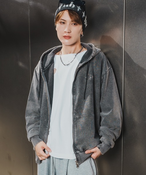 セール】【SIDEWAY STANCE】ケミカル スウェット ジップパーカー