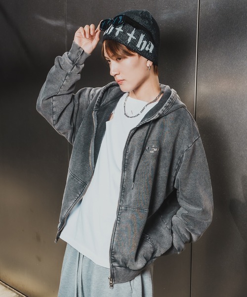 セール】【SIDEWAY STANCE】ケミカル スウェット ジップパーカー