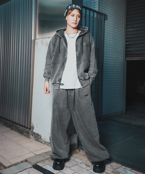 SIDEWAY STANCE（サイドウェイスタンス）の「【SIDEWAY STANCE】ケミカル スウェット ジップパーカー（パーカー・メンズ・ブラック/ブラウン・SMALL/MEDIUM/LARGE/X-LARGE）」の14枚目の写真