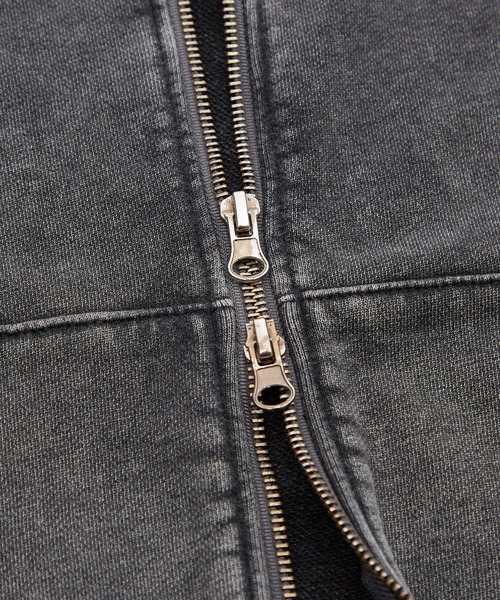 SIDEWAY STANCE（サイドウェイスタンス）の「【SIDEWAY STANCE】ケミカル スウェット ジップパーカー（パーカー・メンズ・ブラック/ブラウン・SMALL/MEDIUM/LARGE/X-LARGE）」の11枚目の写真