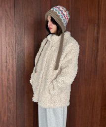 SANSeLF | 【SANSeLF】 ルーズフィットシャギーボアジャケット saw25a053(その他アウター)