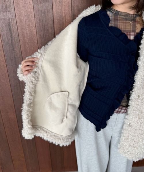 SANSeLF（サンセルフ）の「【SANSeLF】 ルーズフィットシャギーボアジャケット saw25a053（その他アウター・レディース・アイボリー・FREE）」の20枚目の写真