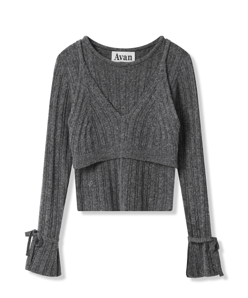 AVANDRESS(アバンドレス )の「Isabel Layered Knit BLACK(ニット/セーター・レディース・ブラック・FREE)」の6枚目の写真