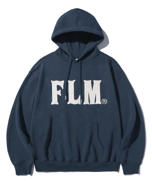 F.ILLUMINATE(フィルミネイト)の「FLM スティッチロゴフードパーカー-ネイビー(パーカー・レディース・その他・SMALL/MEDIUM/LARGE)」の1枚目の写真