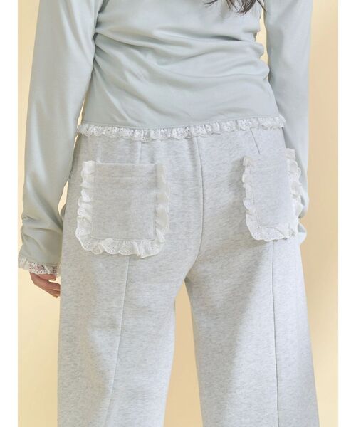 merry jenny（メリージェニー）の「レースフリルスウェットパンツ（スウェットパンツ・レディース・ピンク/ライトグレー・FREE）」の17枚目の写真