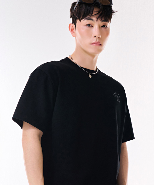 CHASECULT（チェイスカルト）の「共用クーリングコットン半袖Tシャツ-DBRU5811D03（Tシャツ/カットソー・メンズ・ブラック・90/95/100/110/105）」の2枚目の写真
