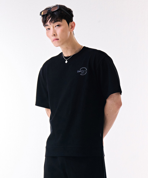 CHASECULT（チェイスカルト）の「共用クーリングコットン半袖Tシャツ-DBRU5811D03（Tシャツ/カットソー・メンズ・ブラック・90/95/100/110/105）」の5枚目の写真