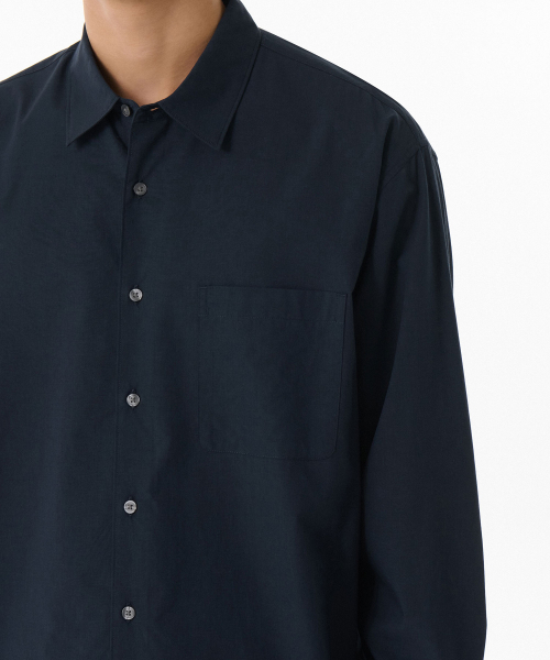 MUSINSA STANDARD（ムシンサスタンダード）の「リラックスドCRシャツ[ネイビー]（シャツ/ブラウス・メンズ・その他・LARGE/X-LARGE/XX-LARGE/SMALL/MEDIUM）」の4枚目の写真