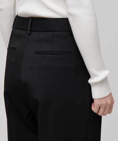 MUSINSA STANDARD WOMAN（ムシンサスタンダードウーマン）の「ウィメンズヘビーウェイト裏起毛ハイウエストワイドヒドゥンバンディングスラックス[ブラック]（スラックス・レディース・その他・34/32/30/31/24/25/26/27/28/29）」の7枚目の写真