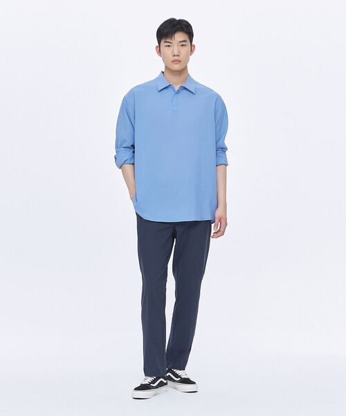 MUSINSA STANDARD（ムシンサスタンダード）の「スポーティブスリムフィットスラックス[ネイビー]（スラックス・メンズ・その他・26/27/28/29/30/31/32/33/34/36/38/40/42）」の7枚目の写真
