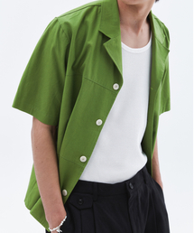 TRIP LE SENS（トリップ ル センス）の「Welt Pocket Cotton Half Shirt_Green（シャツ/ブラウス・メンズ）」