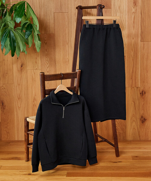 セール】【セットアイテム】ボンディング ハーフジップ スカートセット