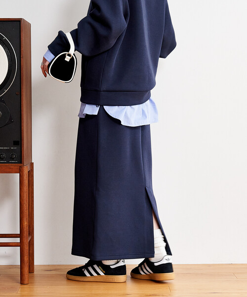 セール】【セットアイテム】ボンディング ハーフジップ スカートセット