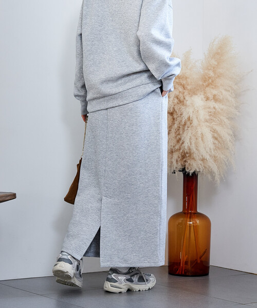 セール】【セットアイテム】ボンディング ハーフジップ スカートセット