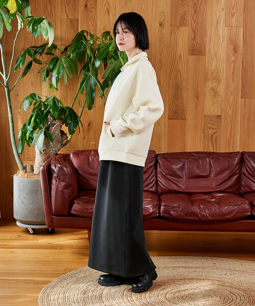 セール】【セットアイテム】ボンディング ハーフジップ スカートセット