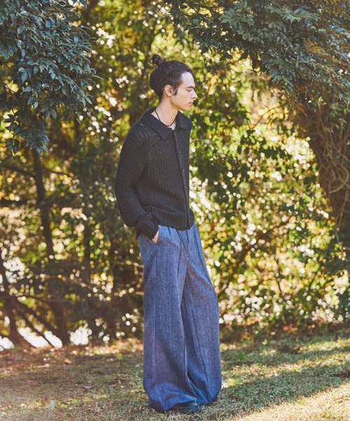 CASPER JOHN(キャスパージョン)の「Ribbon yarn collar cardigan/リボンヤーンカラーカーディガン(カーディガン/ボレロ・メンズ・ミント/ブラック/アイボリー・X-SMALL/SMALL/MEDIUM/LARGE)」の21枚目の写真