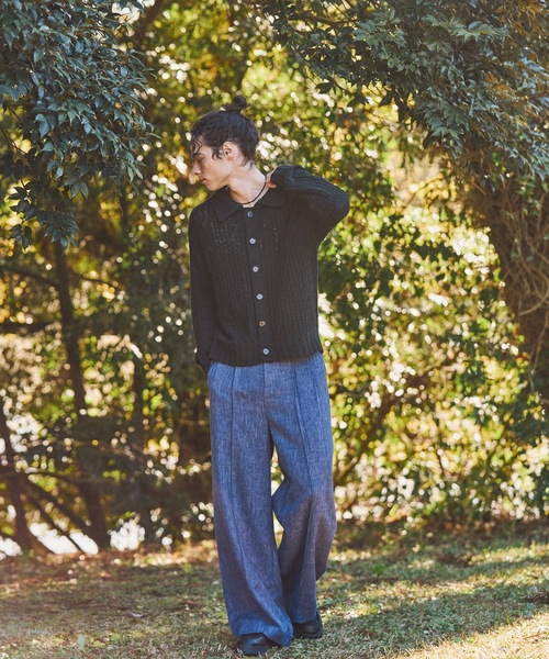 CASPER JOHN(キャスパージョン)の「Ribbon yarn collar cardigan/リボンヤーンカラーカーディガン(カーディガン/ボレロ・メンズ・ミント/ブラック/アイボリー・X-SMALL/SMALL/MEDIUM/LARGE)」の22枚目の写真